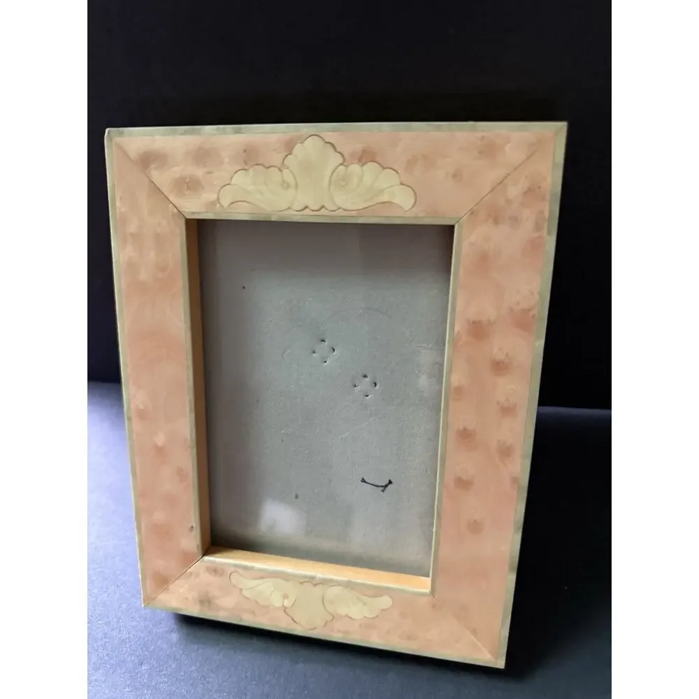 Handcrafted Silvestri Inlayed Wood Picture Frame Rectangle 5x7 Art Deco Modern